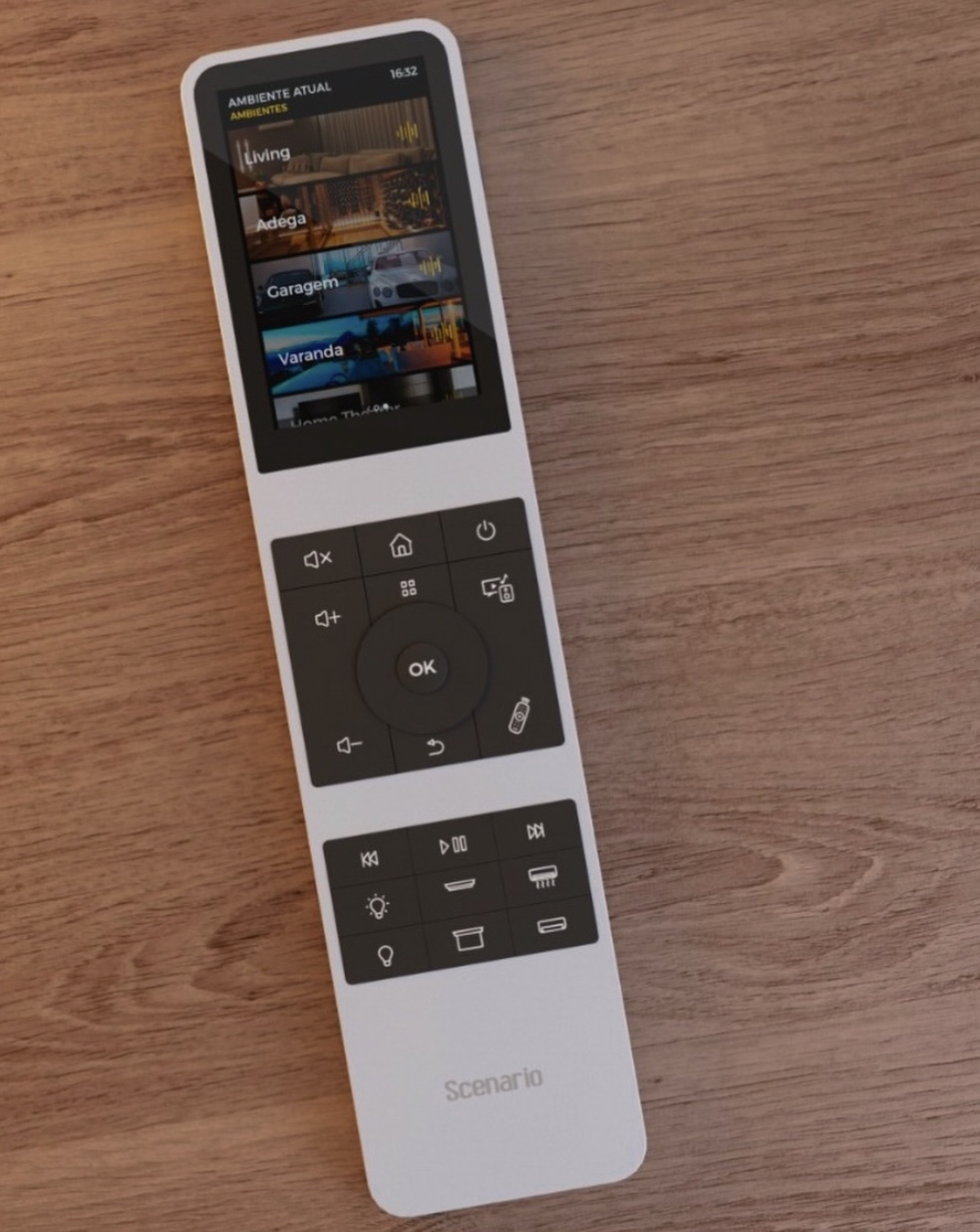 Controle Scenario com tela sensível ao toque para automação residencial